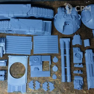 Описание картинки Fellblade + Glaive Super-Heavy Battle Tank от Print and play по цене 8 500руб | Свободный Рынок Миниатюр - СРМ