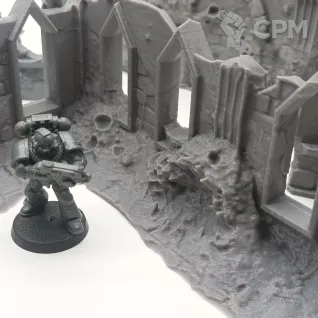 Описание картинки Зараженные Руины - Террейн от Terrain Print по цене 2 300руб | Свободный Рынок Миниатюр - СРМ