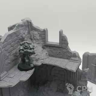 Описание картинки Зараженные Руины - Террейн от Terrain Print по цене 2 300руб | Свободный Рынок Миниатюр - СРМ