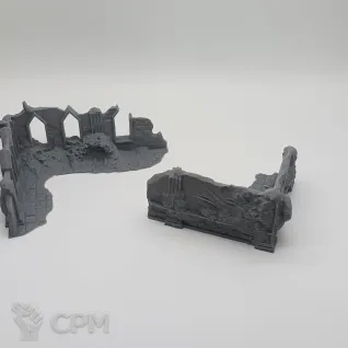 Описание картинки Зараженные Руины - Террейн от Terrain Print по цене 2 300руб | Свободный Рынок Миниатюр - СРМ