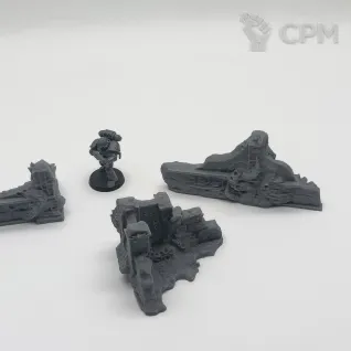 Описание картинки Зараженные Руины - Террейн от Terrain Print по цене 2 300руб | Свободный Рынок Миниатюр - СРМ