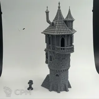 Описание картинки Трехэтажная Башня Волшебника от Terrain Print по цене 2 500руб | Свободный Рынок Миниатюр - СРМ