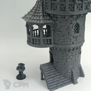 Описание картинки Трехэтажная Башня Волшебника от Terrain Print по цене 2 500руб | Свободный Рынок Миниатюр - СРМ