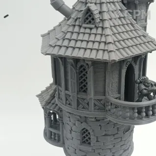 Описание картинки Трехэтажная Башня Волшебника от Terrain Print по цене 2 500руб | Свободный Рынок Миниатюр - СРМ