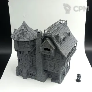 Описание картинки Придорожная Таверна - Фэнтези Террейн, City of Tarok от Terrain Print по цене 6 700руб | Свободный Рынок Миниатюр - СРМ