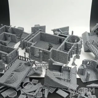 Описание картинки Придорожная Таверна - Фэнтези Террейн, City of Tarok от Terrain Print по цене 6 700руб | Свободный Рынок Миниатюр - СРМ