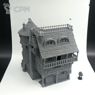 Описание картинки Придорожная Таверна - Фэнтези Террейн, City of Tarok от Terrain Print по цене 6 700руб | Свободный Рынок Миниатюр - СРМ