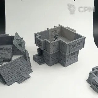Описание картинки Особняк - Фэнтези Террейн, City of Tarok от Terrain Print по цене 3 100руб | Свободный Рынок Миниатюр - СРМ