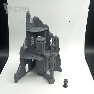 Описание картинки Разрушенная Станция Очистки - Sector Mechanicus Террейн от Terrain Print по цене 1 800руб | Свободный Рынок Миниатюр - СРМ
