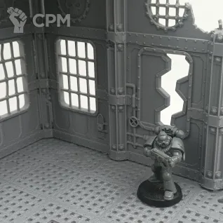 Описание картинки Разрушенная Станция Очистки - Sector Mechanicus Террейн от Terrain Print по цене 1 800руб | Свободный Рынок Миниатюр - СРМ