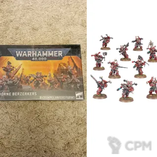 Описание картинки Khorne Berzerkers (ориг) от Hammer Drozd по цене 5 900руб | Свободный Рынок Миниатюр - СРМ