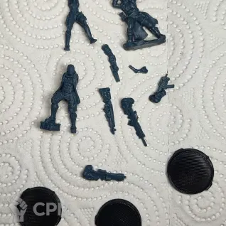 Описание картинки O-12 Torchlight expansion (Ment agent, Vidoq, Jackboot with extra converted HMG arm) от Grag18 по цене 850руб | Свободный Рынок Миниатюр - СРМ