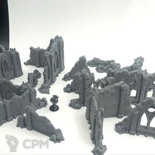 Описание картинки Sci-Fi Руины - Комплект из 14 от Terrain Print по цене 2 300руб | Свободный Рынок Миниатюр - СРМ