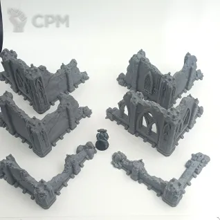 Описание картинки Sci-Fi Руины - Комплект из 14 от Terrain Print по цене 2 300руб | Свободный Рынок Миниатюр - СРМ
