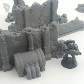 Описание картинки Sci-Fi Руины - Комплект из 14 от Terrain Print по цене 2 300руб | Свободный Рынок Миниатюр - СРМ