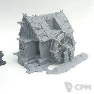 Описание картинки Водяная Мельница - Фэнтези Террейн от Terrain Print по цене 1 900руб | Свободный Рынок Миниатюр - СРМ
