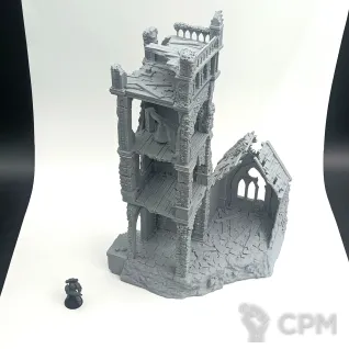 Описание картинки Разрушенная Часовня - Фэнтези Террейн, Shadowfey Ruins от Terrain Print по цене 2 500руб | Свободный Рынок Миниатюр - СРМ