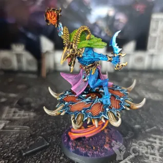 Описание картинки Tzaangor shaman on disk от Nazgul of Mordovia по цене 7 000руб | Свободный Рынок Миниатюр - СРМ