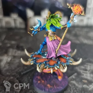 Описание картинки Tzaangor shaman on disk от Nazgul of Mordovia по цене 7 000руб | Свободный Рынок Миниатюр - СРМ