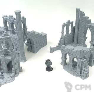 Описание картинки Каменные Фэнтези Руины - комплект из 4 от Terrain Print по цене 2 500руб | Свободный Рынок Миниатюр - СРМ