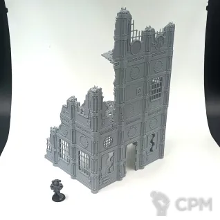 Описание картинки Трехэтажный Разрушенный Мануфакторий - Sector Mechanicus Террейн от Terrain Print по цене 1 700руб | Свободный Рынок Миниатюр - СРМ