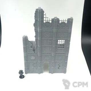 Описание картинки Трехэтажный Разрушенный Мануфакторий - Sector Mechanicus Террейн от Terrain Print по цене 1 700руб | Свободный Рынок Миниатюр - СРМ