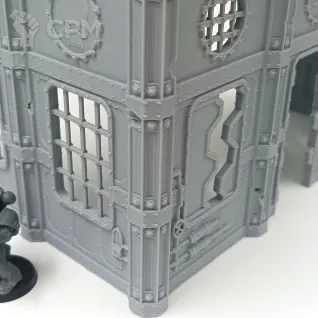 Описание картинки Трехэтажный Разрушенный Мануфакторий - Sector Mechanicus Террейн от Terrain Print по цене 1 700руб | Свободный Рынок Миниатюр - СРМ
