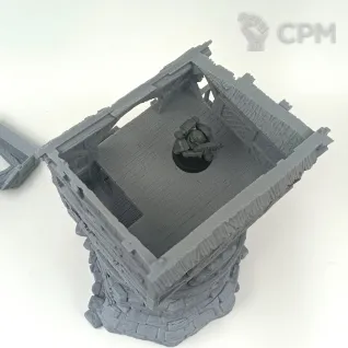 Описание картинки Разрушенная Мельница - Фэнтези Террейн, City of Tarok от Terrain Print по цене 2 800руб | Свободный Рынок Миниатюр - СРМ