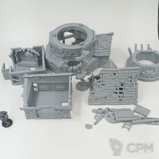 Описание картинки Разрушенная Мельница - Фэнтези Террейн, City of Tarok от Terrain Print по цене 2 800руб | Свободный Рынок Миниатюр - СРМ