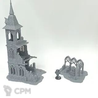 Описание картинки Разрушенное Аббатство от Terrain Print по цене 1 900руб | Свободный Рынок Миниатюр - СРМ