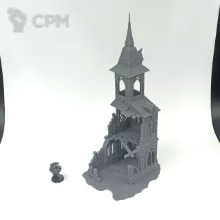 Описание картинки Разрушенное Аббатство от Terrain Print по цене 1 900руб | Свободный Рынок Миниатюр - СРМ