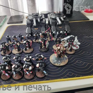 Описание картинки Black Templars army / Армия Черных Храмовников от Жмышарня Shop по цене 37 000руб | Свободный Рынок Миниатюр - СРМ