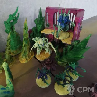 Описание картинки Армия тиранидов и террейн от Demushu  по цене 16 000руб | Свободный Рынок Миниатюр - СРМ