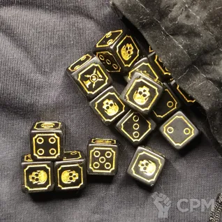 Описание картинки Adeptus Custodes Dice Set от ССП по цене 3 300руб | Свободный Рынок Миниатюр - СРМ