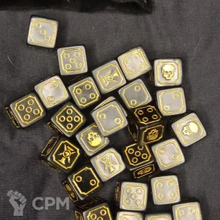 Описание картинки Adeptus Custodes Dice Set от ССП по цене 3 300руб | Свободный Рынок Миниатюр - СРМ