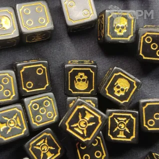 Описание картинки Adeptus Custodes Dice Set от ССП по цене 3 300руб | Свободный Рынок Миниатюр - СРМ