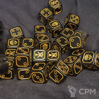 Описание картинки Adeptus Custodes Dice Set от ССП по цене 3 300руб | Свободный Рынок Миниатюр - СРМ
