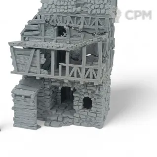 Описание картинки Разрушенный Пост Охраны - Террейн, Shadowfey Ruins от Terrain Print по цене 2 500руб | Свободный Рынок Миниатюр - СРМ