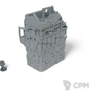 Описание картинки Разрушенный Пост Охраны - Террейн, Shadowfey Ruins от Terrain Print по цене 2 500руб | Свободный Рынок Миниатюр - СРМ
