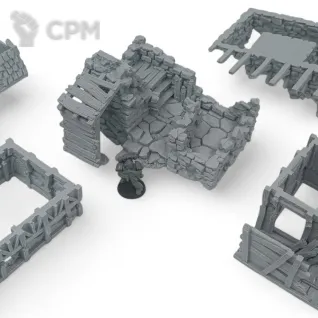 Описание картинки Разрушенный Пост Охраны - Террейн, Shadowfey Ruins от Terrain Print по цене 2 500руб | Свободный Рынок Миниатюр - СРМ