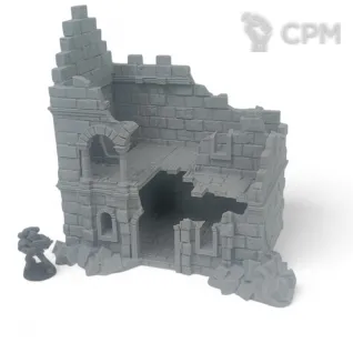 Описание картинки Разрушенный дом Аркенфела №1 - Террейн от Terrain Print по цене 1 300руб | Свободный Рынок Миниатюр - СРМ