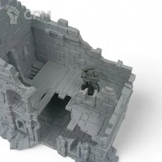 Описание картинки Разрушенный дом Аркенфела №1 - Террейн от Terrain Print по цене 1 300руб | Свободный Рынок Миниатюр - СРМ