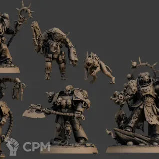Описание картинки Huron Blackheart and Masters of Maelstorm от Три Ди Принт по цене 500руб | Свободный Рынок Миниатюр - СРМ