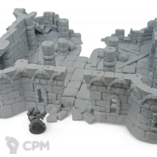Описание картинки Разрушенный Замок - Фэнтези Террейн от Terrain Print по цене 2 850руб | Свободный Рынок Миниатюр - СРМ
