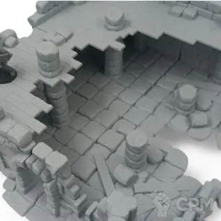 Описание картинки Разрушенный Замок - Фэнтези Террейн от Terrain Print по цене 2 850руб | Свободный Рынок Миниатюр - СРМ