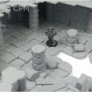Описание картинки Разрушенный Замок - Фэнтези Террейн от Terrain Print по цене 2 850руб | Свободный Рынок Миниатюр - СРМ