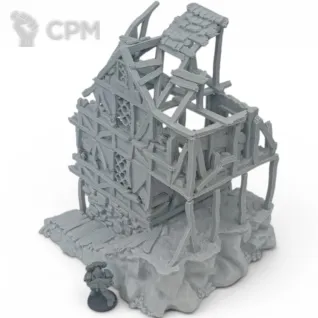 Описание картинки Разрушенный Дом Мэра - Фэнтези Террейн, Shadowfey от Terrain Print по цене 2 900руб | Свободный Рынок Миниатюр - СРМ