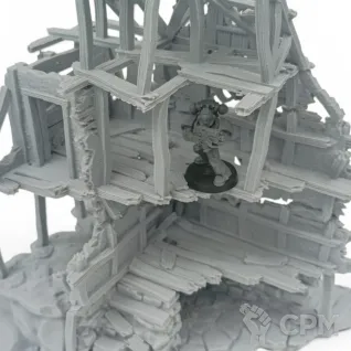 Описание картинки Разрушенный Дом Мэра - Фэнтези Террейн, Shadowfey от Terrain Print по цене 2 900руб | Свободный Рынок Миниатюр - СРМ