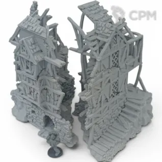 Описание картинки Разрушенный Дом Мэра - Фэнтези Террейн, Shadowfey от Terrain Print по цене 2 900руб | Свободный Рынок Миниатюр - СРМ