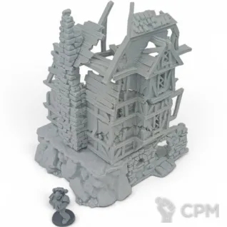 Описание картинки Разрушенный Дом Мэра - Фэнтези Террейн, Shadowfey от Terrain Print по цене 2 900руб | Свободный Рынок Миниатюр - СРМ